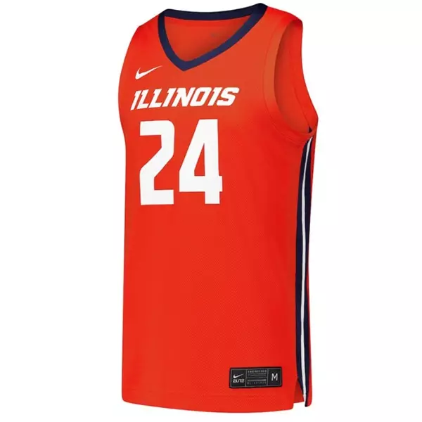Nike Orange Illinois Replica Basketball Jersey