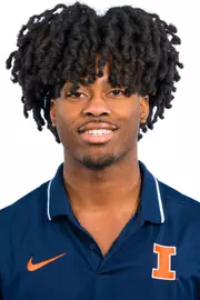 Champaign, IL - January 14, 2025 - Illinois Sprinter Daryl Okeke headshot taken during Track & Field Headshots at Bielfeldt Athletic Administration Building in Champaign, IL. (Photo By Kevin Snyder/Illinois Athletics)