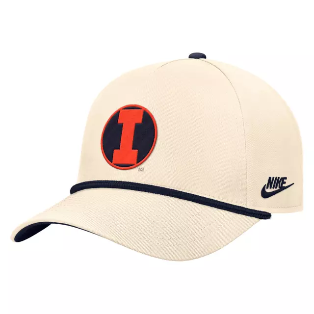 Illinois Nike Vintage Style 5 Panel Rope Hat