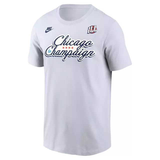 Illinois White Nike Chicago to Champaign T-Shirt