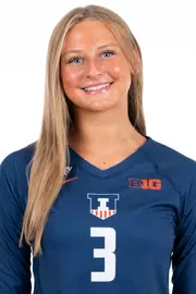 July 29, 2026 - Headshot for Devin Dzienny (#3) - Champaign, IL. Photo by Ashley Ray/Fighting Illini