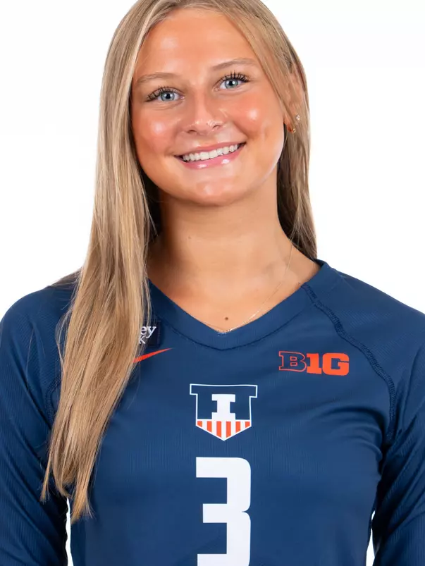 July 29, 2026 - Headshot for Devin Dzienny (#3) - Champaign, IL. Photo by Ashley Ray/Fighting Illini