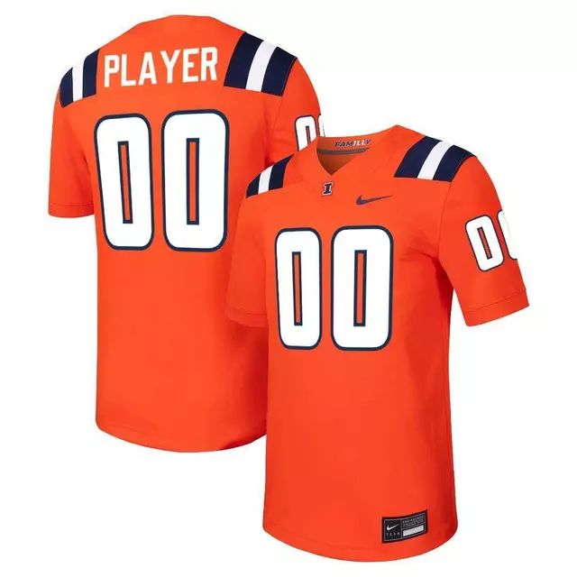 Illinois Fighting Illini Nike NIL Football Jersey Orange