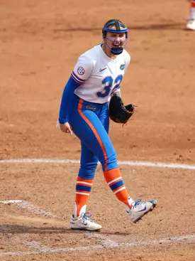 during the Gators' game against Georgia Tech on Sunday, February 15, 2026 at Katie Seashole Pressly Softball Stadium in Gainesville, FL / UAA Communications photo by Hannah White
