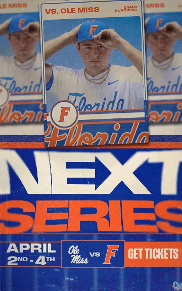 Florida Baseball - Next Series - April 2-5 - Ole Miss vs Florida - Get Tickets