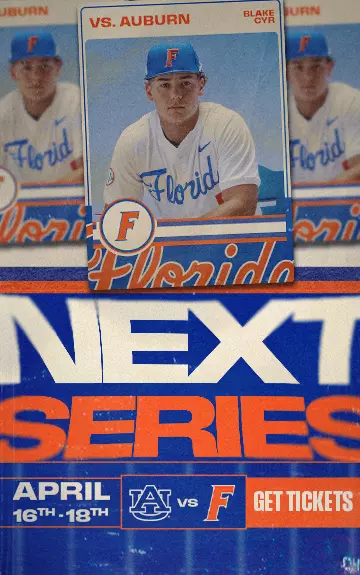 Florida Baseball Next Series vs Auburn April 16-18 | Get Tickets