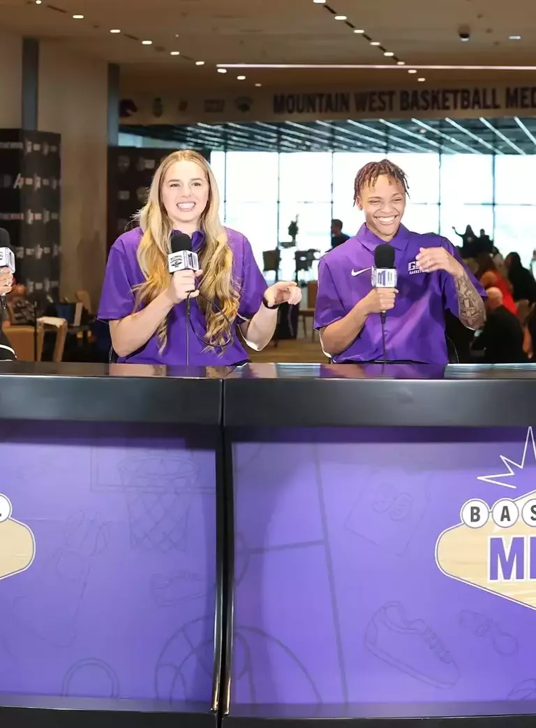 Las Vegas, NV  Oct. 23, 2025 : The Lopes take part in the Mountain West Media Day at Resorts World in Las Vegas,  Nevada.  David Kadlubowski/GCU.
