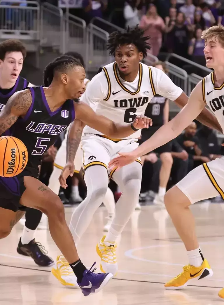 Palm Desert, CA Nov. 26, 2025: The Lopes fall 59-46 to Iowa during the Acrisure Classic in Palm Desert, California. David Kadlubowski/GCU