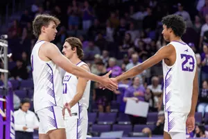 tre and trent high fives mid match