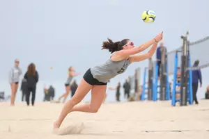 Huntington Beach, Calif. April 23, 2025 : The Lopes drop their match against Cal, 3-1 during the MPSF Tournament in Huntington Beach, Calif. David Kadlubowski/GCU