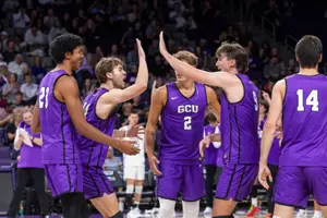 team celebration after defeating ucla