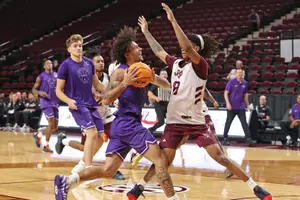 College Station, TX Oct. 10, 2026: The Lopes scrimmage against Texas A&M at Reed Arena in College Station, Texas. David Kadlubowski/GCU