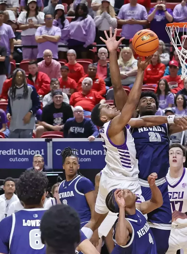 Las Vegas, NV. March 12, 2026: The Lopes fall 80-84 against Nevada in the Quarterfinal of the Mountain West Tournament in Las Vegas, Nevada. David Kadlubowski/GCU