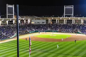 GCU Ballpark, Feb. 13, 2026: Opening Day. Lopes win 10-0 vs. Northeastern. Kaily Green / GCU