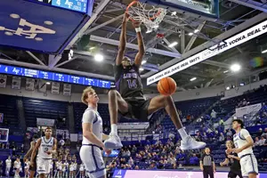 Colorado Springs, CO. March 3, 2026: The Lopes top Air Force 86-60 at United States Air Force Academy. David Kadlubowski/GCU