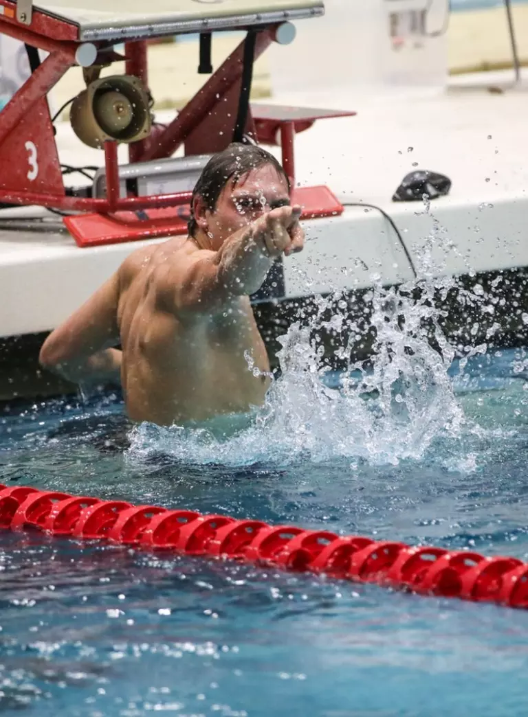 dooling celebrating after race