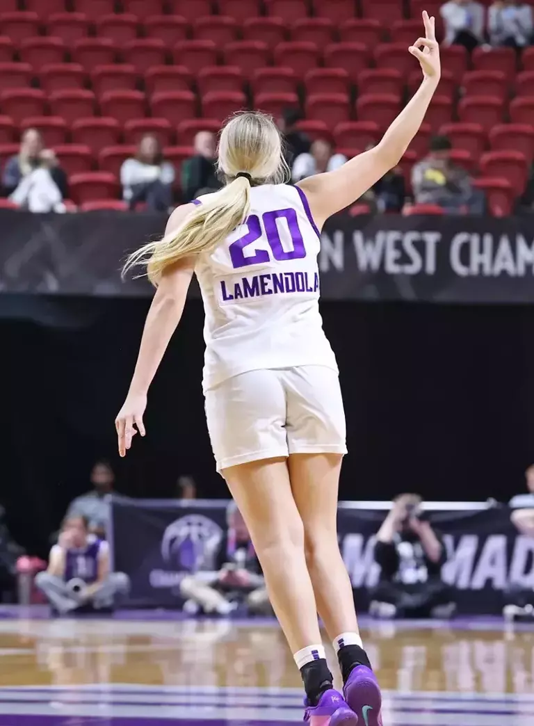 Las Vegas, NV. : March 7, 2026: The Lopes win 58-75 against Utah State during the First Round of the Mountain West Tournament at the Thomas & Mack Center. David Kadlubowski/GCU