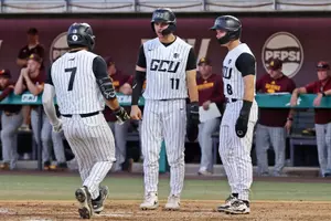 Phoenix, AZ : April 7, 2026: The Lopes fall 8-12 against ASU at GCU Ballpark. David Kadlubowski/GCU