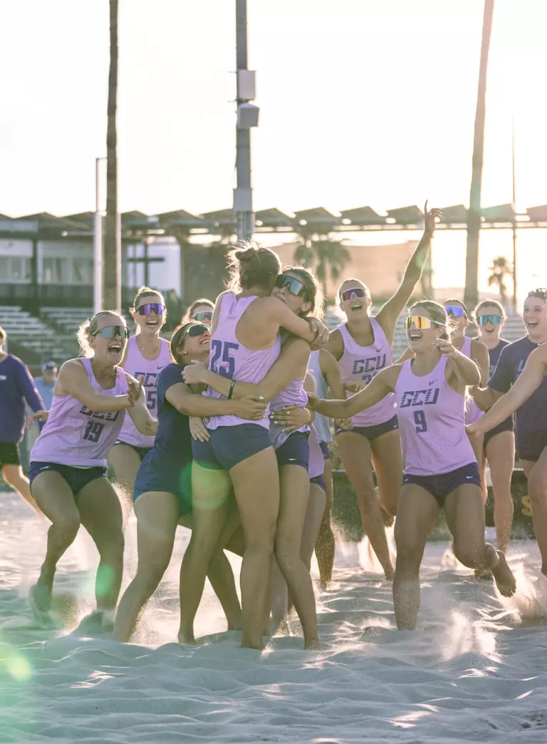 Phoenix, AZ - April 3, 2026, GCU Beach Volleyball Wins 3-2 in a Thriller against Arizona State at Arizona State Beach Volleyball Courts. (Photo by: Brayden Stenner/GCU).