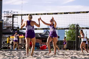 Phoenix, AZ - April 4, 2026, GCU Beach Volleyball wins 4-1 over Stetson at Arizona State Beach Volleyball Courts. (Photo by: Brayden Stenner/GCU).