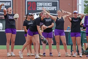 Lincoln, NE May14, 2026: The Lopes practice for their 2026 NCAA Softball Regional tournament game at Bowlin Stadium in Lincoln Nebraska.