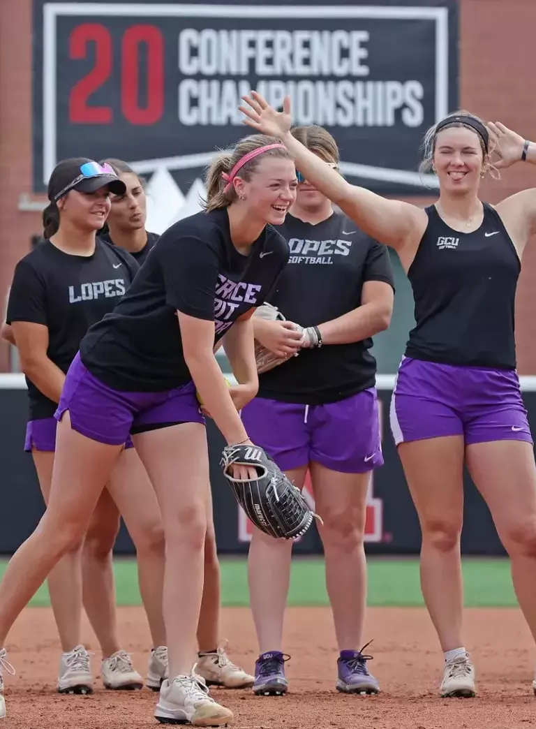 Lincoln, NE May14, 2026: The Lopes practice for their 2026 NCAA Softball Regional tournament game at Bowlin Stadium in Lincoln Nebraska.