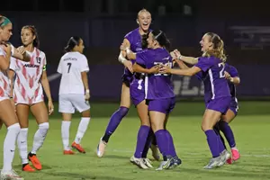 Phoenix, AZ August 12, 2026: Women's soccer beats Arizona 2-0 in their home opener nat GCU Stadium. David Kadlubowski/GCU