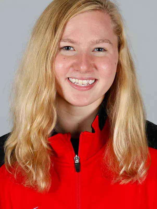 Georgia swimmer Olivia Carter poses for a portrait in Butts-Mehre Heritage Hall in Athens Ga., on Tuesday, Sept., 11 2018. (Photo by Kristin M. Bradshaw)