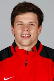 Georgia swimmer James Guest poses for a portrait in Butts-Mehre Heritage Hall in Athens Ga., on Tuesday, Sept., 11 2018. (Photo by Kristin M. Bradshaw)