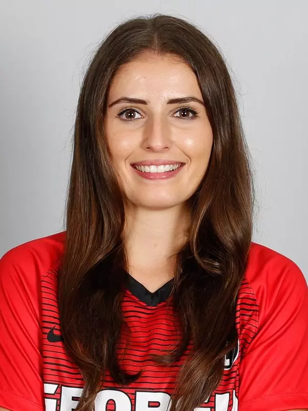 University of Georgia midfielder Daria Stan poses for a portrait at the Turner Soccer Complex in Athens, Georgia, on Monday, July 30, 2018. (Photo by Kristin M. Bradshaw)