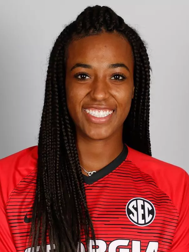 University of Georgia defender Kayla Bruster poses for a portrait at the Turner Soccer Complex in Athens, Georgia, on Monday, July 30, 2018. (Photo by Kristin M. Bradshaw)
