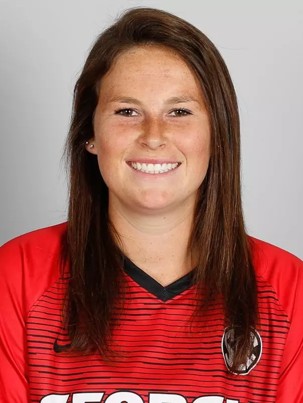 University of Georgia forward Mollie Belisle poses for a portrait at the Turner Soccer Complex in Athens, Georgia, on Monday, July 30, 2018. (Photo by Kristin M. Bradshaw)