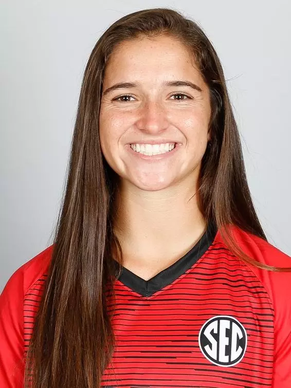 University of Georgia midfielder Delaney Erwin poses for a portrait at the Turner Soccer Complex in Athens, Georgia, on Monday, July 30, 2018. (Photo by Kristin M. Bradshaw)