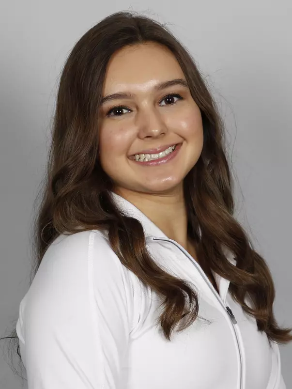 Georgia GymDog Emily Schild poses for a portrait in Stegeman Coliseum in Athens, Ga., on Friday, Aug., 24, 2018. (Photo by Kristin M. Bradshaw)