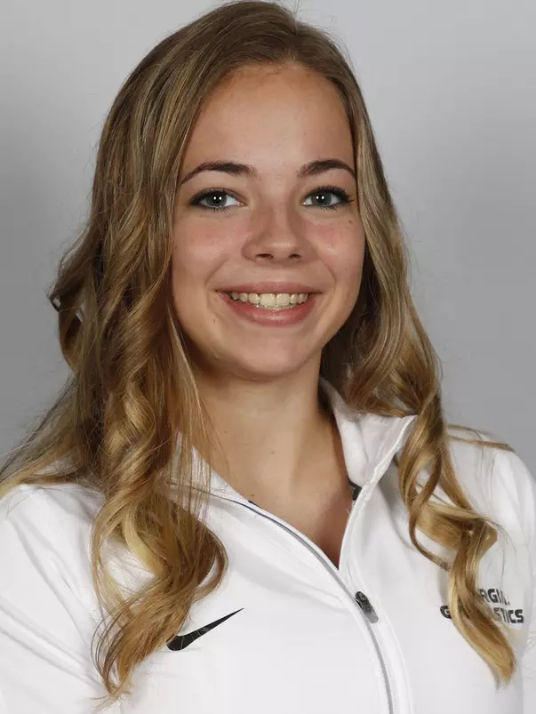 Georgia GymDog Marissa Oakley poses for a portrait in Stegeman Coliseum in Athens, Ga., on Friday, Aug., 24, 2018. (Photo by Kristin M. Bradshaw)
