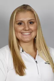 Georgia GymDog Somi Davis poses for a portrait in Stegeman Coliseum in Athens, Ga., on Friday, Aug., 24, 2018. (Photo by Kristin M. Bradshaw)