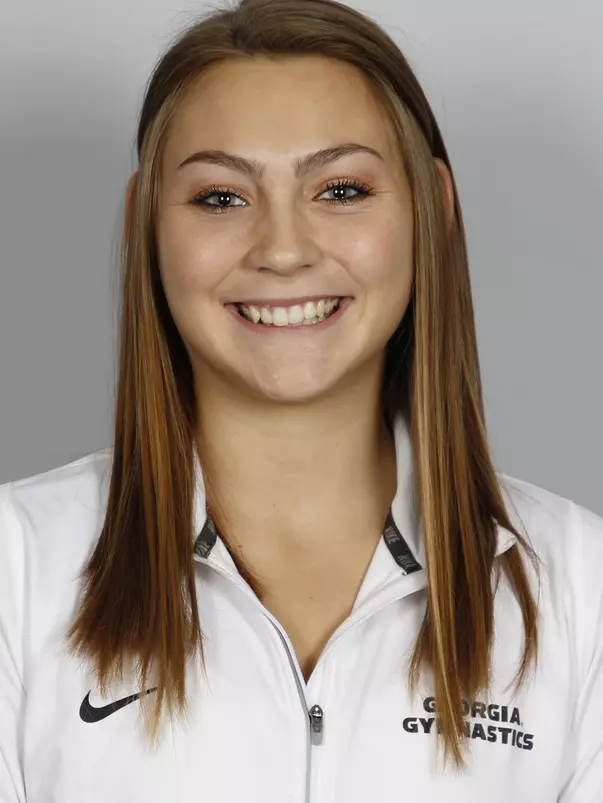 Georgia GymDog Abbey Ward poses for a portrait in Stegeman Coliseum in Athens, Ga., on Friday, Aug., 24, 2018. (Photo by Kristin M. Bradshaw)