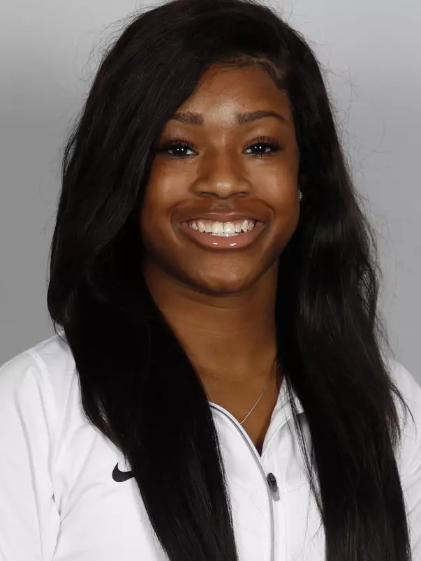 Georgia GymDog Sterlyn Austin poses for a portrait in Stegeman Coliseum in Athens, Ga., on Friday, Aug., 24, 2018. (Photo by Kristin M. Bradshaw)