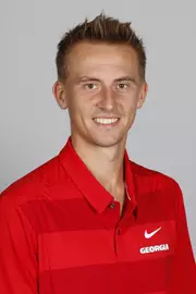 Georgia tennis player Jan Zielinski poses for a portrait in Butts-Mehre Heritage Hall in Athens, Ga., on Thursday, Aug., 23, 2018. (Photo by Kristin M. Bradshaw)