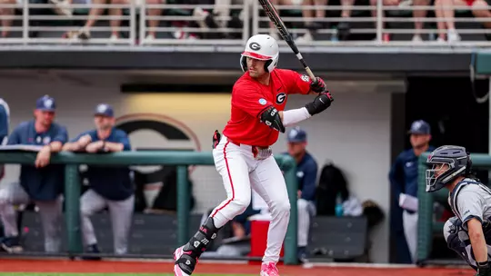 Georgia catcher and outfielder Jack Arcamone (7) during Georgia's game against Liberty in the 2026 DI Baseball Championship Athens Regional at Foley Field in Athens, Ga., on Sunday, May 31, 2026. (Conor Dillon/UGAAA)