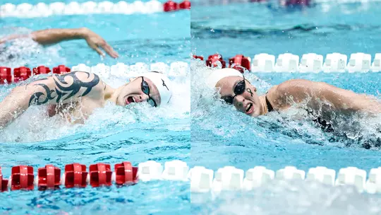 Georgia swimmers Tomas Koski and Marie Landreneau were standout performers in the Bulldogs' opening CSL match.