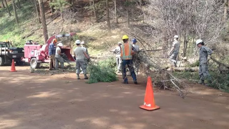 Cadet-athletes help with fire mitigation