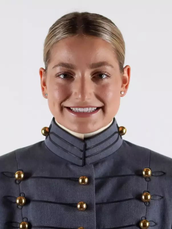Brooke Wilson Headshot with Cadet full dress gray.