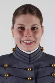 Camryn Tade Headshot with Cadet full dress gray.