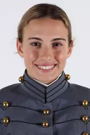 Kelly Cramer Headshot with Cadet full dress gray.