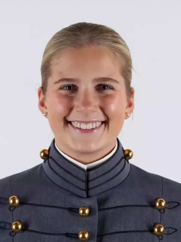 Reese Ericson Headshot with Cadet full dress gray.