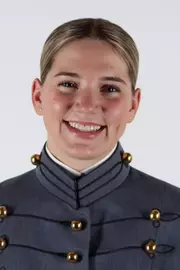 Reganne Reardon Headshot with Cadet full dress gray.