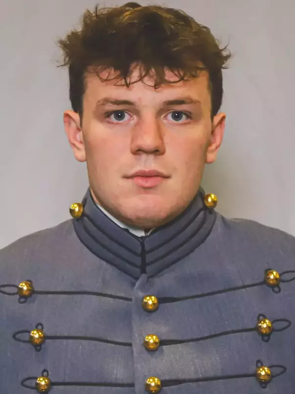 Conor Collins Headshot with Cadet full dress gray.
