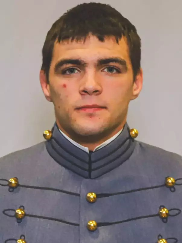 Dakota Morris Headshot with Cadet full dress gray.