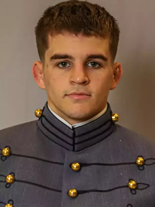Jake Crapps Headshot with Cadet full dress gray.